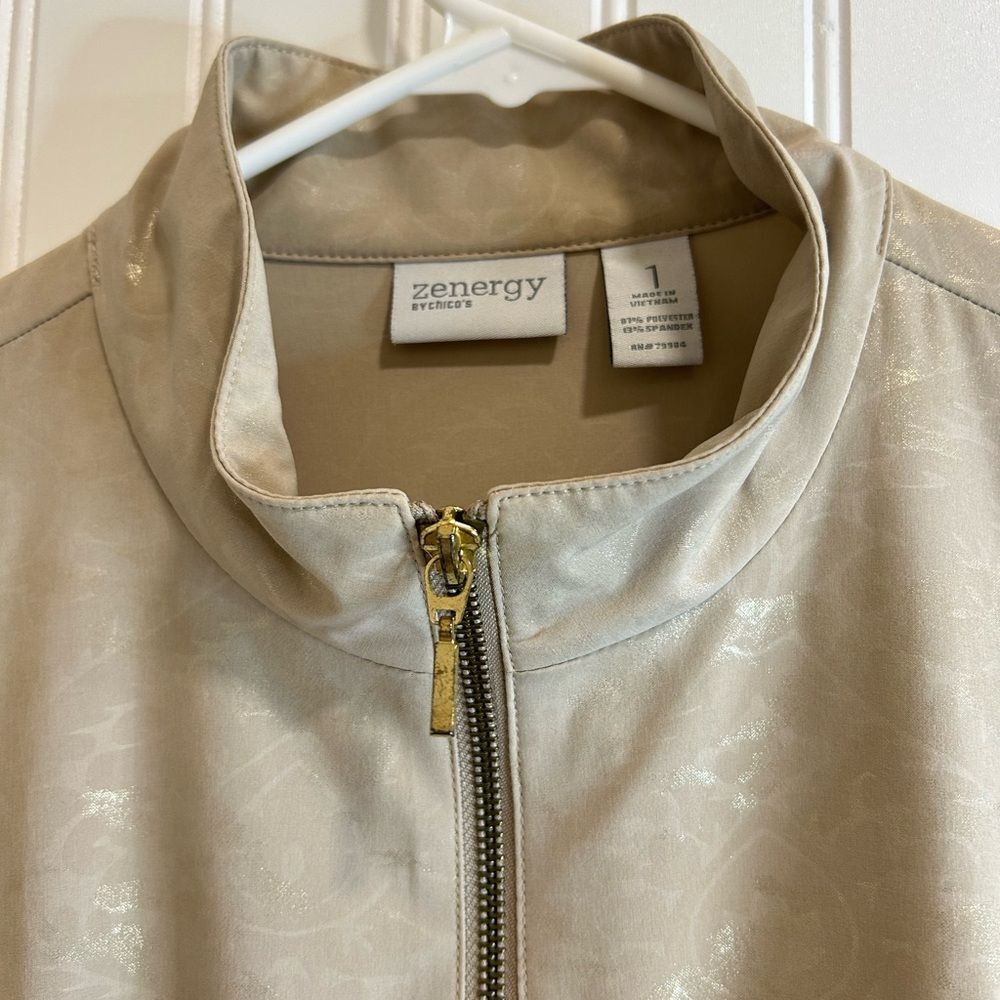 Zenergy by chicos Elegant Beige Utility Jacket for Women - Picture 6 of 15